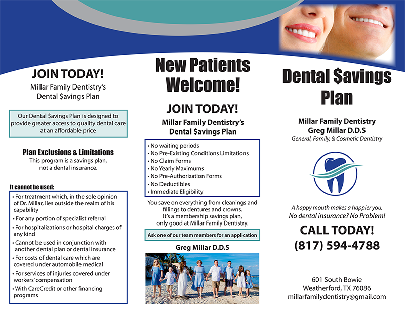 Millar Family Dentistry Brochure 1