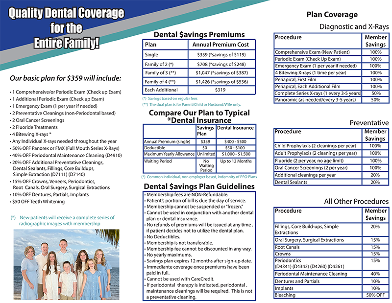 Millar Family Dentistry Brochure 2